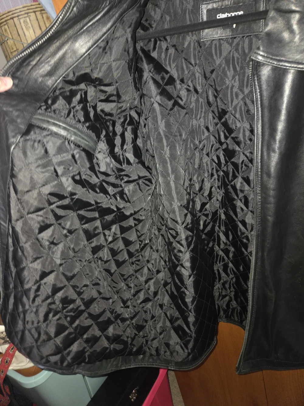 Claiborne Mens XXL Genuine Lambskin Leather Jacket Black Soft Supple Lined
